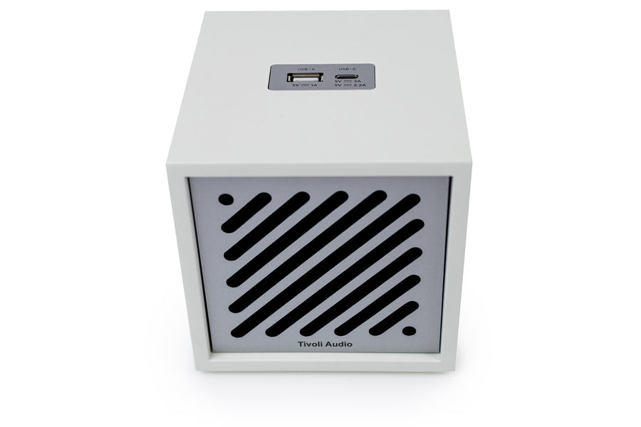Tivoli Audio Boutique Bluetooth-høyttaler, hvit/sølv