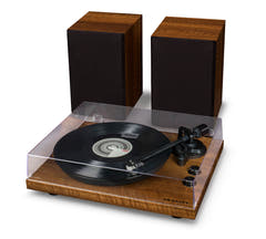 Crosley C62 platespiller med høyttalere (valnøtt)
