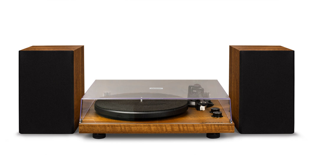 Crosley C62 platespiller med høyttalere (valnøtt)