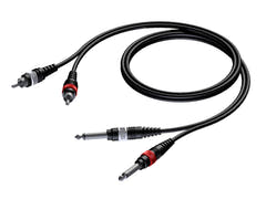 ProCab signalkabel 2 x Jack > 2 x RCA - 1,5 m
