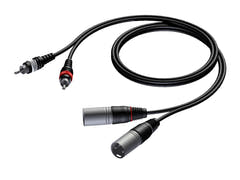 ProCab signalkabel 2 x XLR>2 x RCA - 3 m