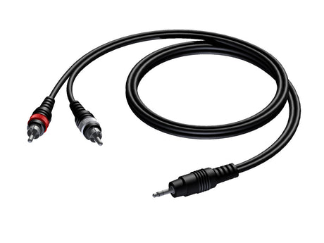 ProCab MiniJack 3,5 mm stereo > 2 x RCA - 15 meter