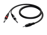 ProCab MiniJack 3,5 mm stereo > 2 x Jack - 1,5 meter