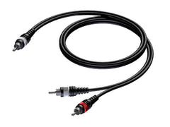ProCab RCA hann > 2 x RCA hann - signalkabel 1,5 meter