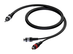 ProCab RCA hann > 2 x RCA hunn – signalkabel 0,25 meter