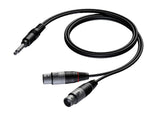 Stereo jack for 2x XLR hunn 1,5 meter