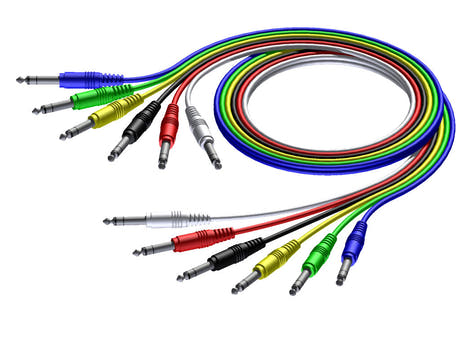 ProCab stereo jack/jack kabel sett i 6 farger, 90 cm