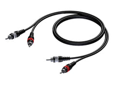 ProCab 2 x RCA hann > 2 x RCA hann - signalkabel 20 meter