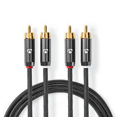 Premium stereo phono-kabel (2m)