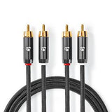 Premium stereo phono-kabel (1m)
