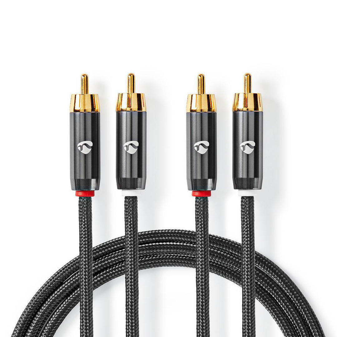 Premium stereo phono-kabel (2m)