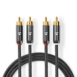 Premium stereo phono-kabel (1m)