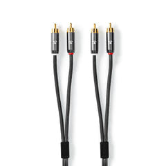 Premium stereo phono-kabel (2m)
