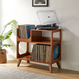 Crosley Asheville medium platespillerstativ med oppbevaring for vinylplater