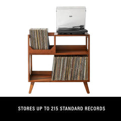 Crosley Asheville medium platespillerstativ med oppbevaring for vinylplater