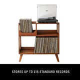 Crosley Asheville medium platespillerstativ med oppbevaring for vinylplater