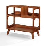 Crosley Asheville medium platespillerstativ med oppbevaring for vinylplater