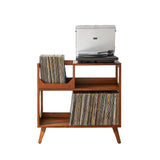Crosley Asheville medium platespillerstativ med oppbevaring for vinylplater