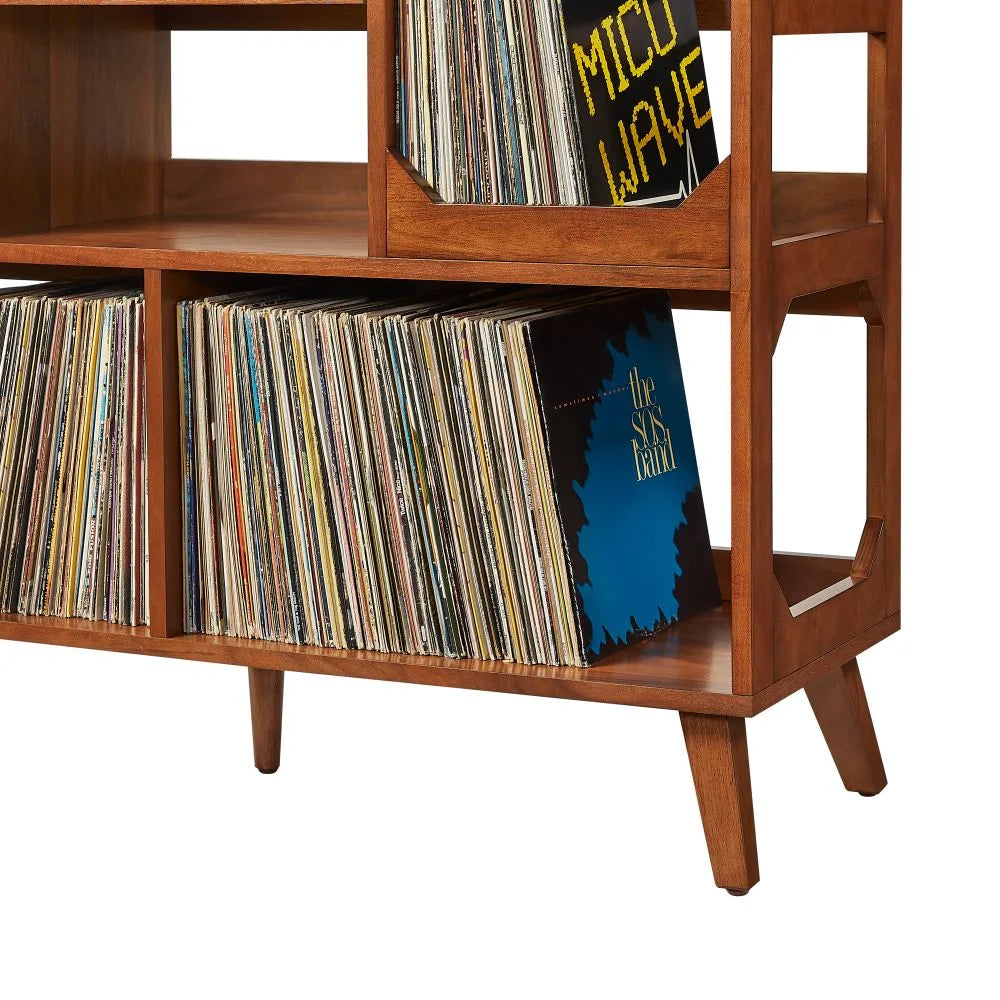 Crosley Asheville stort platespillerstativ med oppbevaring for vinylplater