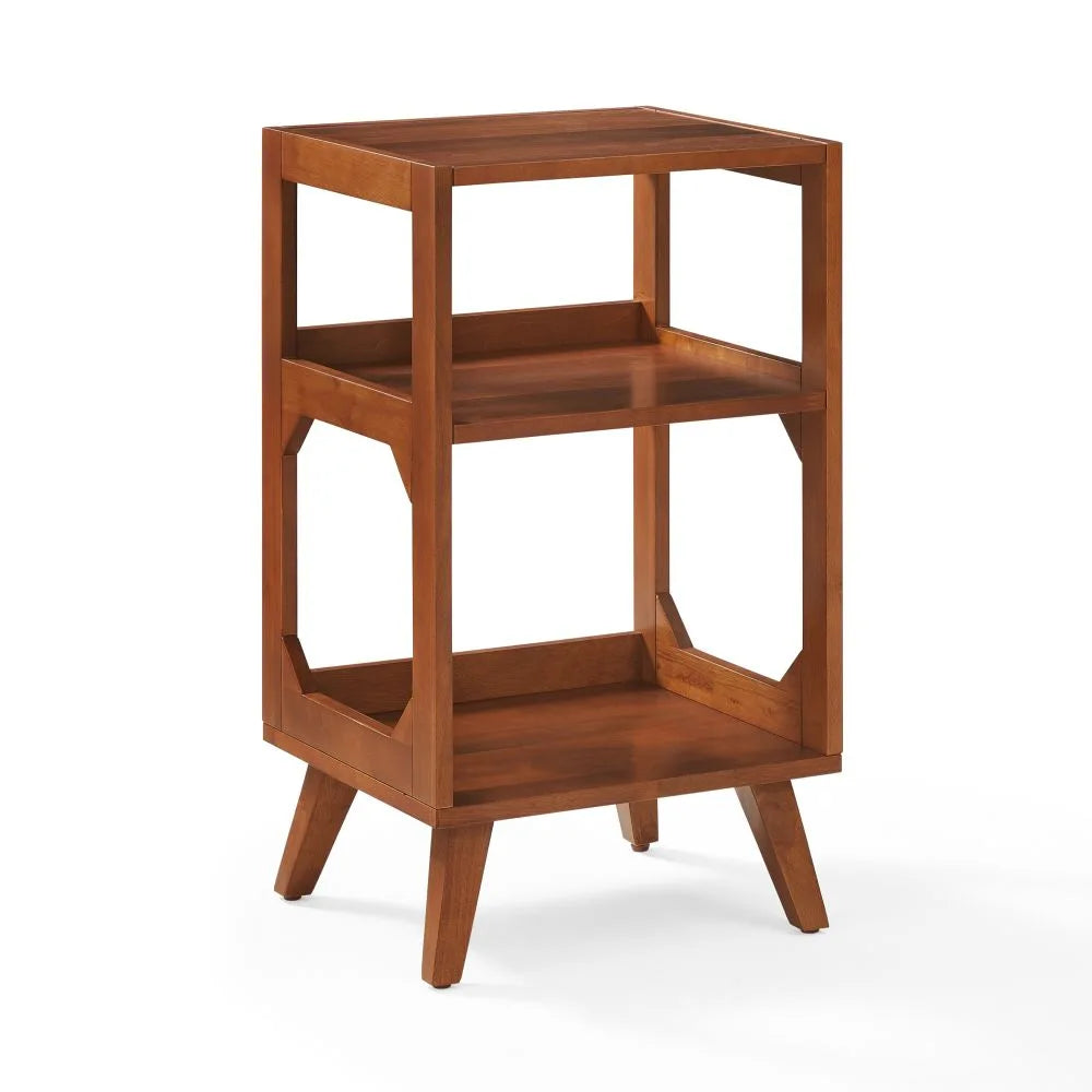 Crosley Asheville Small Platespillerbord med vinyloppbevaring – Walnut