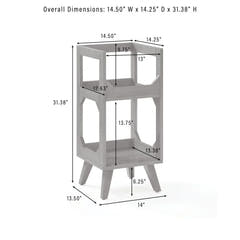 Crosley Asheville Small Oppbevaringsstativ for vinylplater