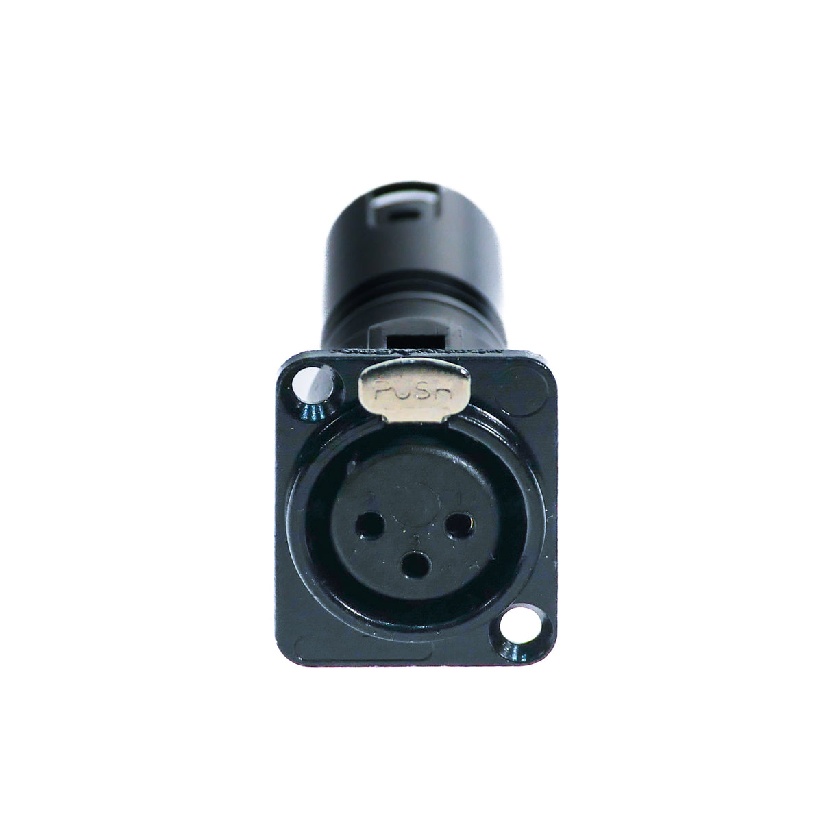Perfex XLR Hann til XLR Hun Chassis Kontakt, 4 stk pakke (Svart)