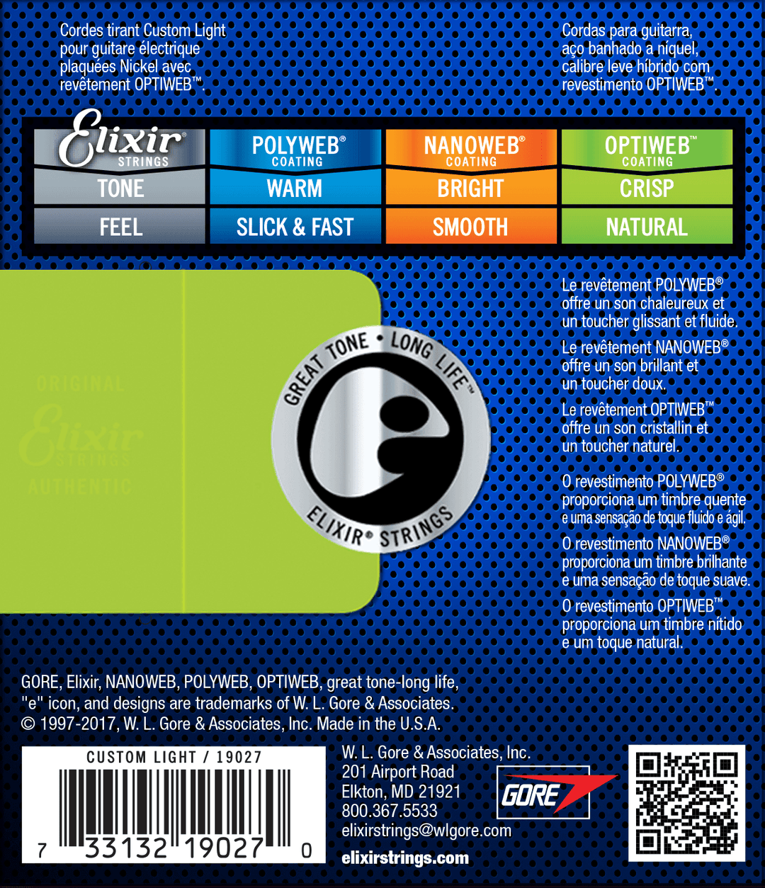 Elixir Optiweb gitarstrenger (tilpasset lys, 09-46)