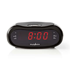 Klokkeradio med vekkerklokke (oval)