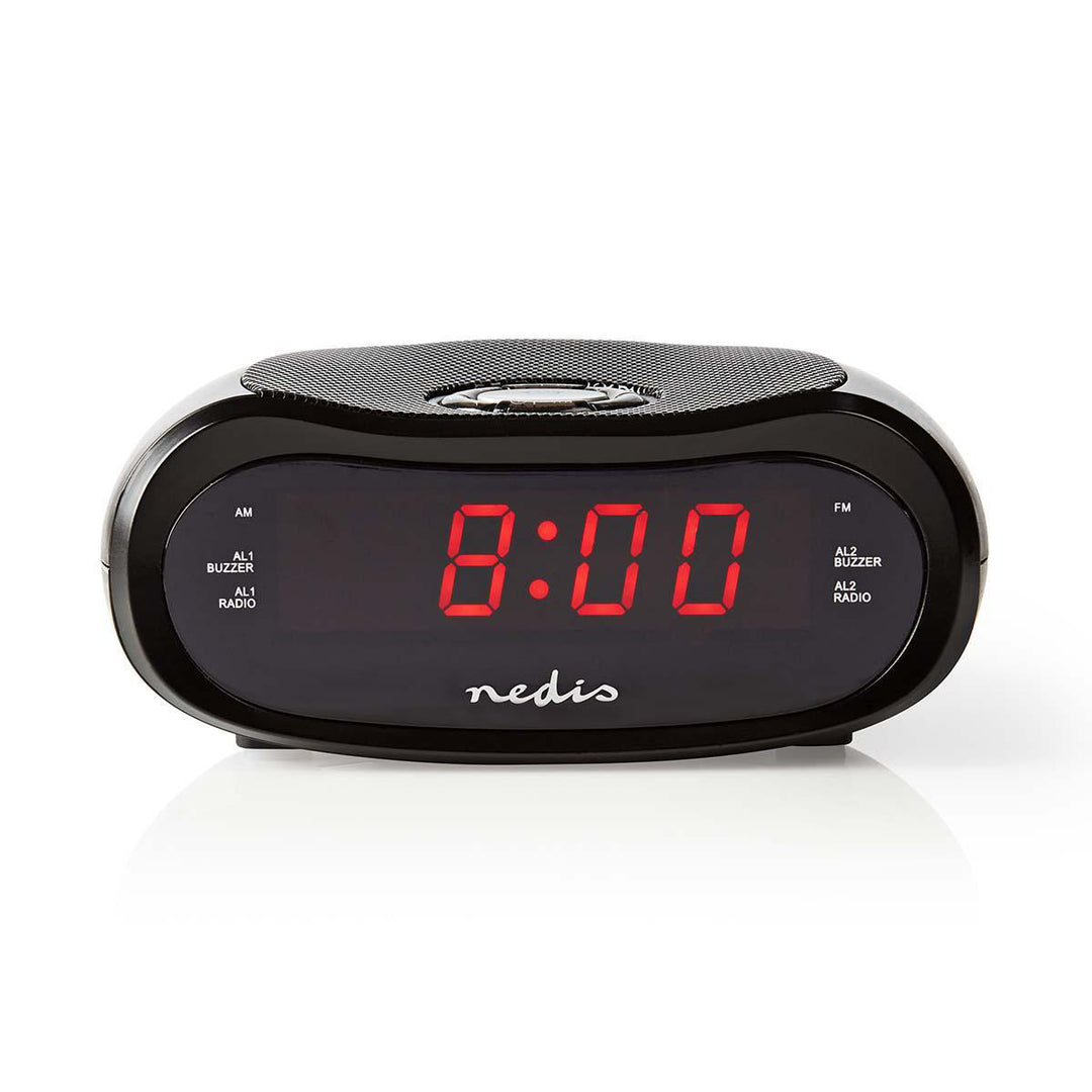 Klokkeradio med vekkerklokke (oval)