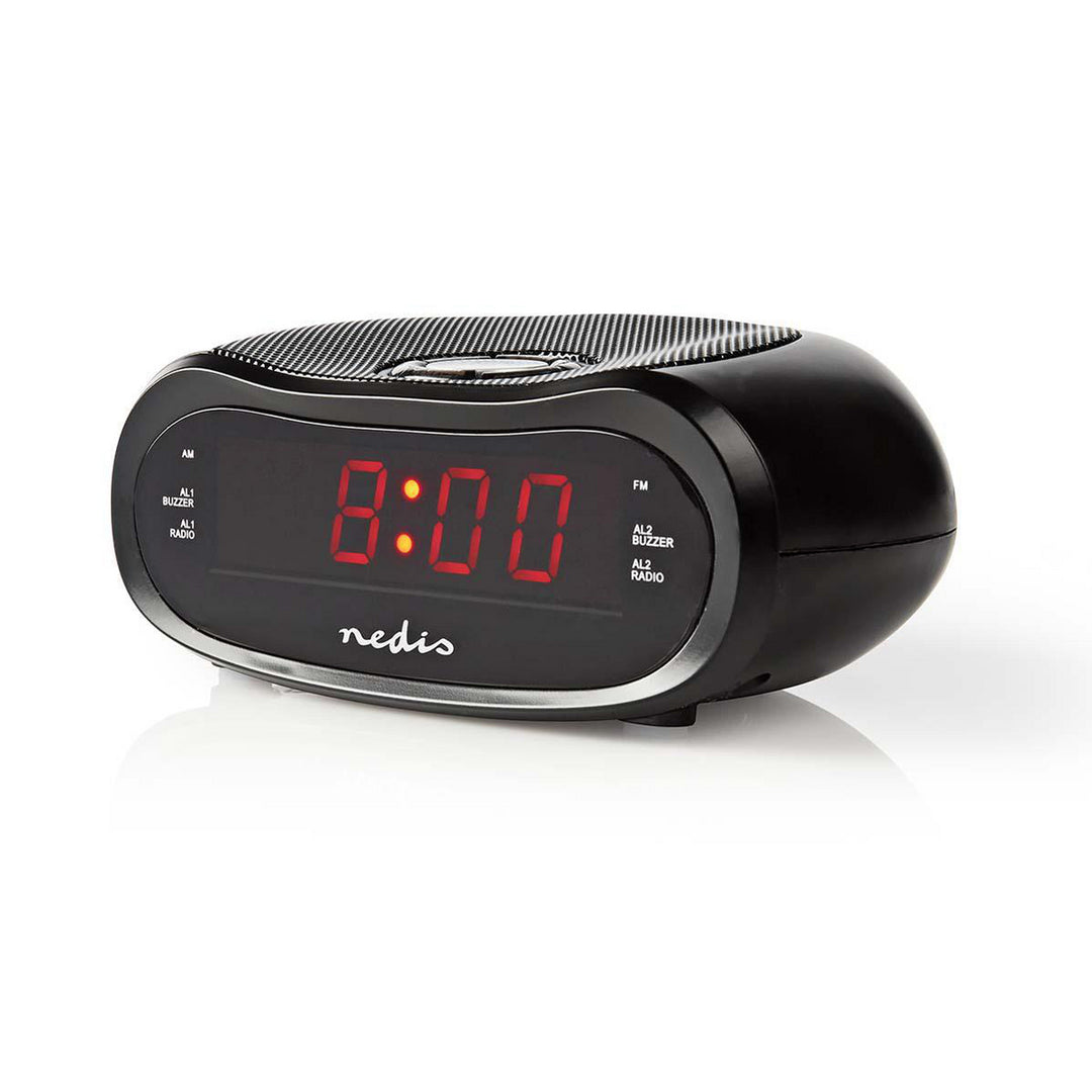 Klokkeradio med vekkerklokke (oval)