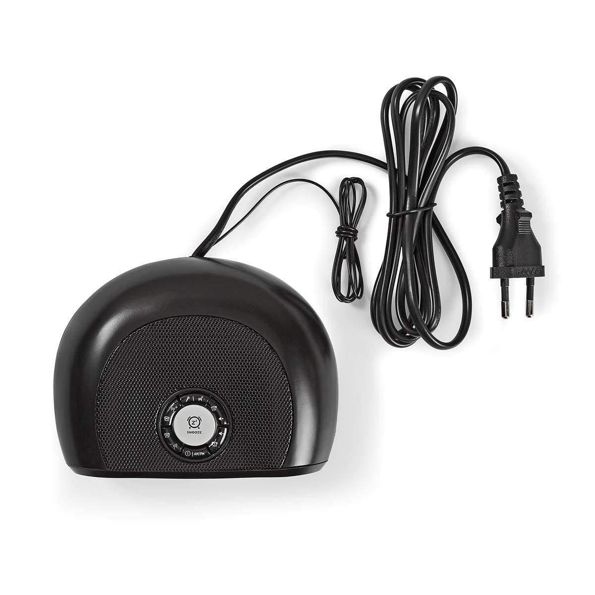 Klokkeradio med vekkerklokke (oval)