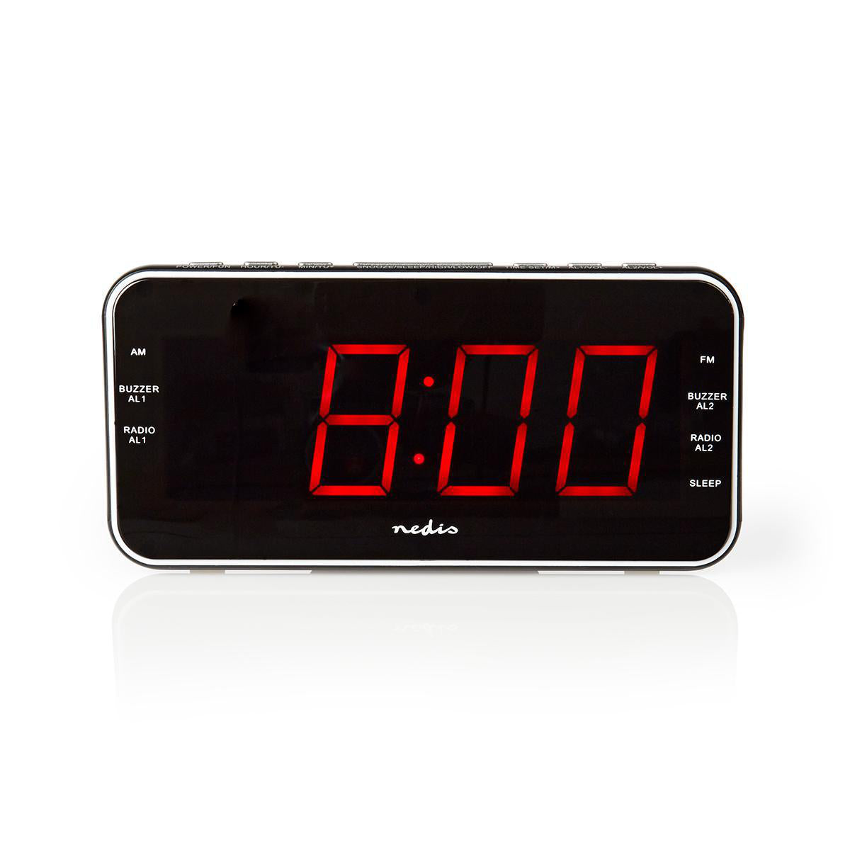 Klokkeradio med vekkerklokke