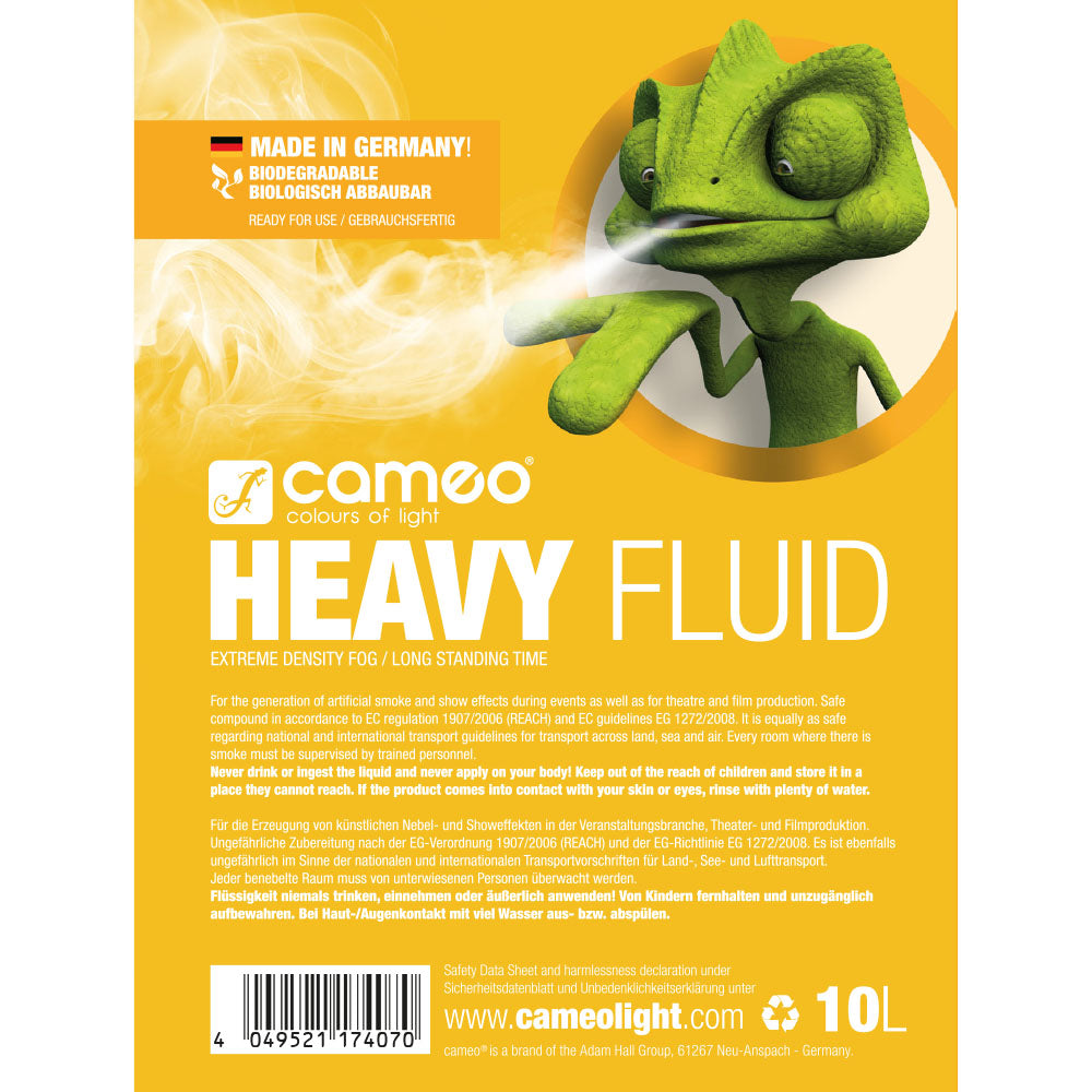 Cameo HEAVY FLUID 10 L – tåkevæske med svært høy densitet og svært lang hengtid 10 L