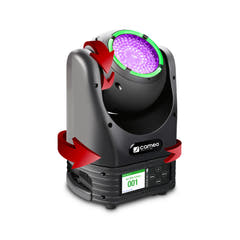 Cameo MOVO BEAM Z100 - Beam-moving head med ubegrenset rotasjon, LED-ring og zoom