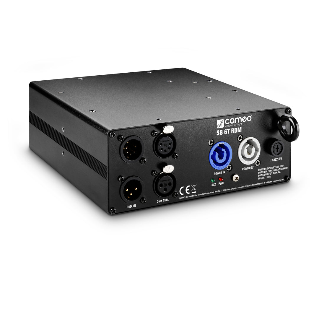 Cameo SB 6 T RDM - 6-utgangers DMX/RDM-splitter/booster med 3- og 5-pins kontakter