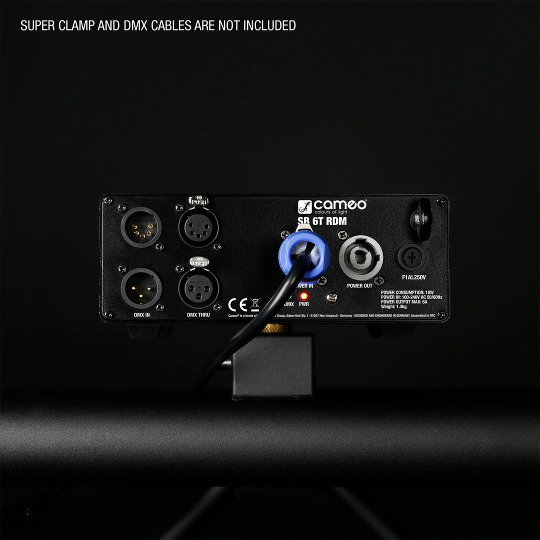 Cameo SB 6 T RDM - 6-utgangers DMX/RDM-splitter/booster med 3- og 5-pins kontakter