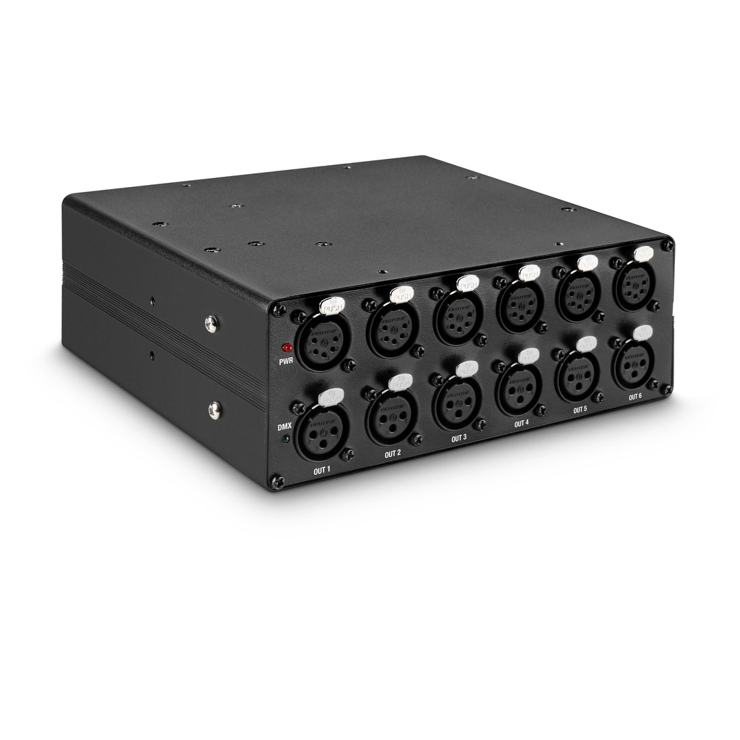 Cameo SB 6 T RDM - 6-utgangers DMX/RDM-splitter/booster med 3- og 5-pins kontakter