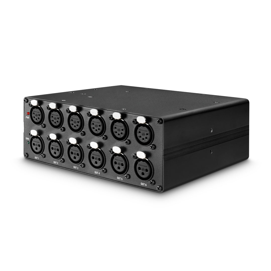 Cameo SB 6 T RDM - 6-utgangers DMX/RDM-splitter/booster med 3- og 5-pins kontakter