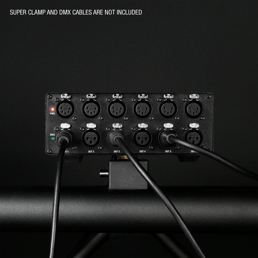 Cameo SB 6 T RDM - 6-utgangers DMX/RDM-splitter/booster med 3- og 5-pins kontakter