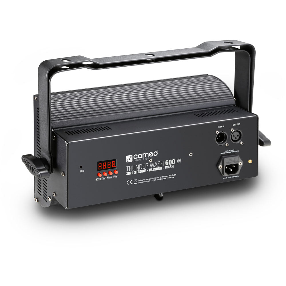 Cameo THUNDER® WASH 600 W - 3-i-1 strobe-, blinder- og wash-lys 648 x 0,2 W hvitt lys