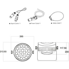 AFX RGBW LED-par med Zoom (28x10W)
