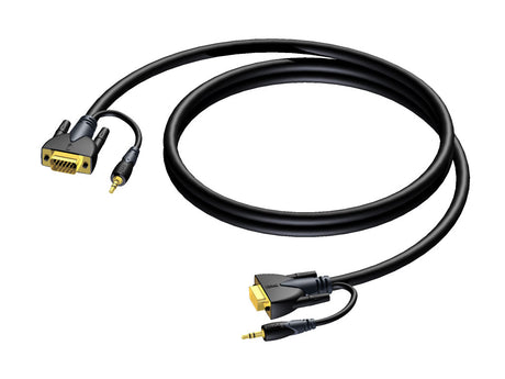 ProCab SVGA han > SVGA han & Stereo Audio Jack 10 meter
