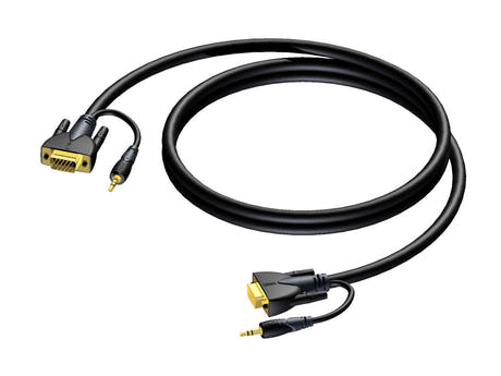ProCab SVGA han > SVGA han & Stereo Audio Jack 5 meter