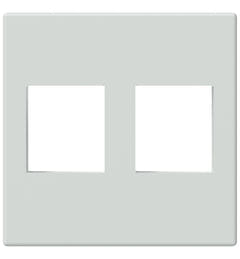 Keystone monteringsplate 45 x 45 mm f. 2 stik, Hvit