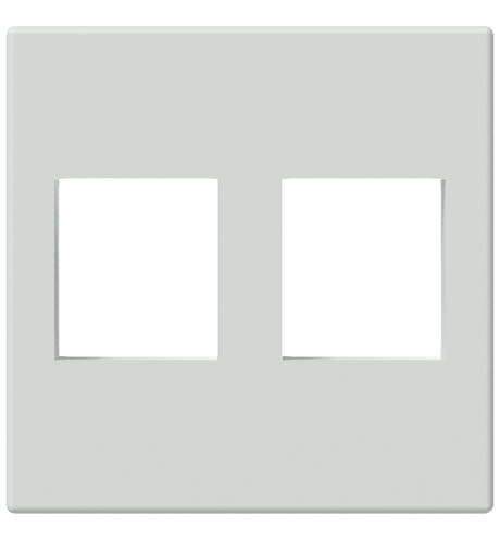 Keystone monteringsplate 45 x 45 mm f. 2 stik, Hvit