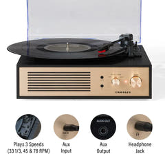 Crosley Miles platespiller, Svart