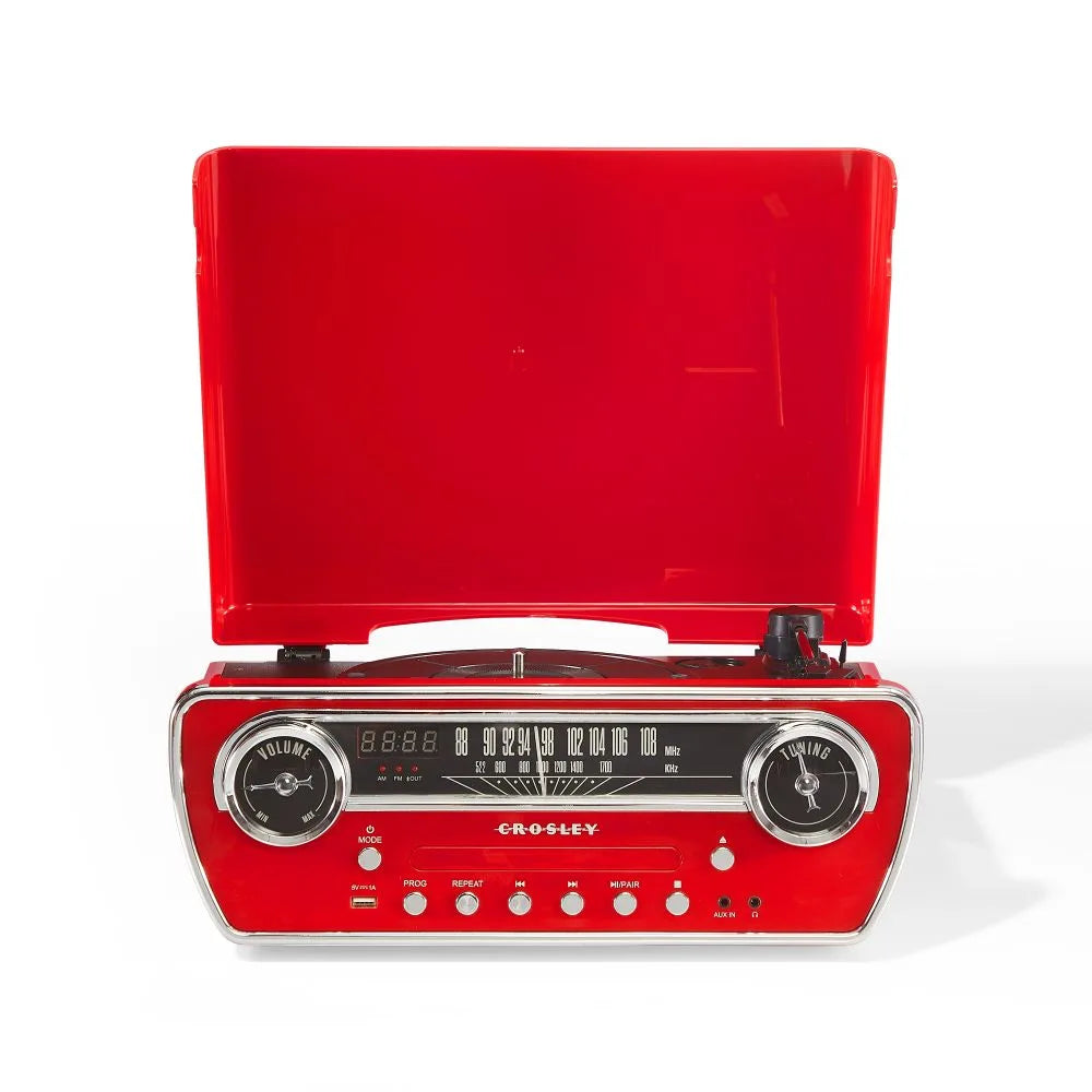 Crosley Powel CR6047A 7-i-1 Platespiller med Bluetooth, CD og radio