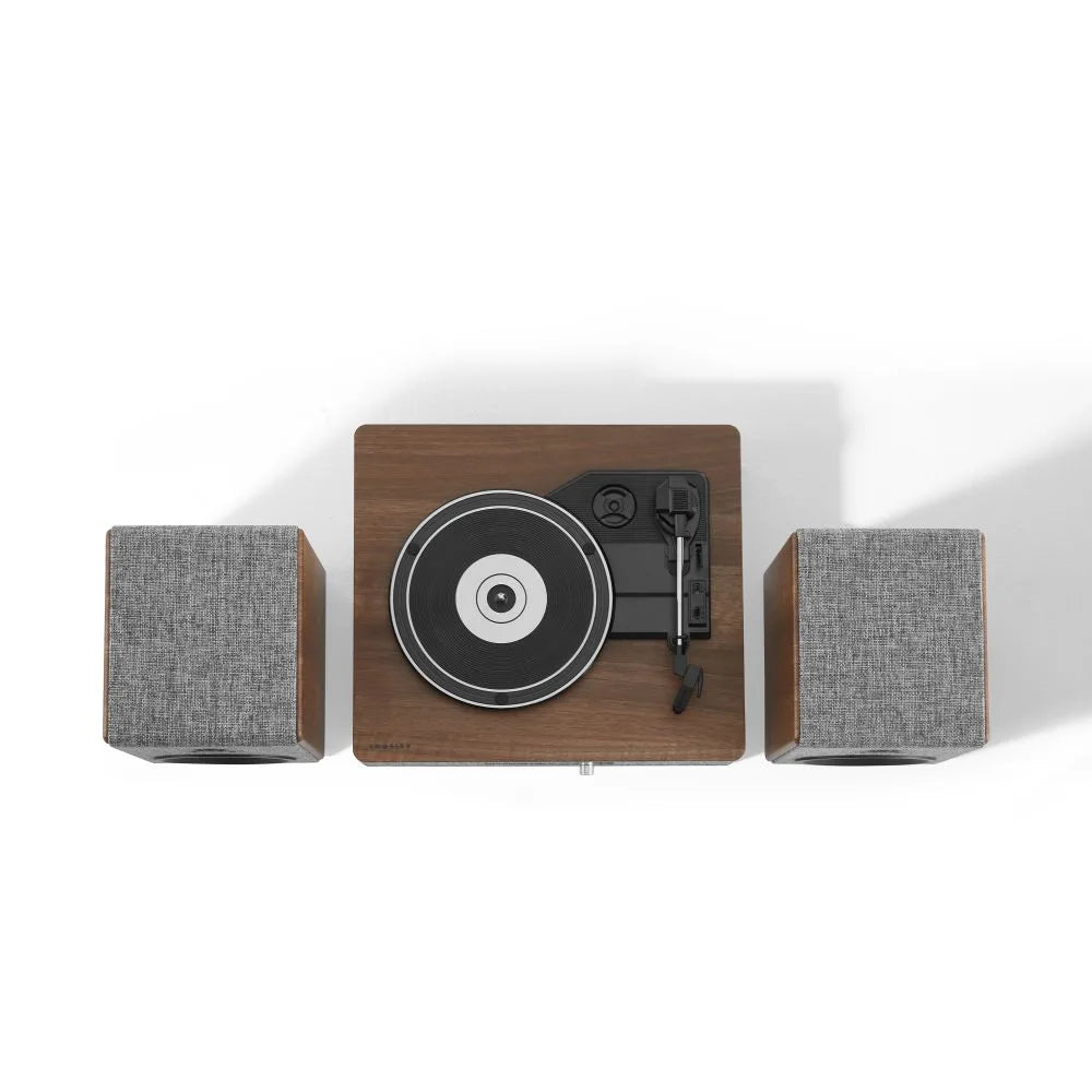 Crosley Arya platespiller med høyttalere, Grå