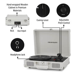 Crosley Cruiser Plus Platespiller Toveis Bluetooth (White Sand)