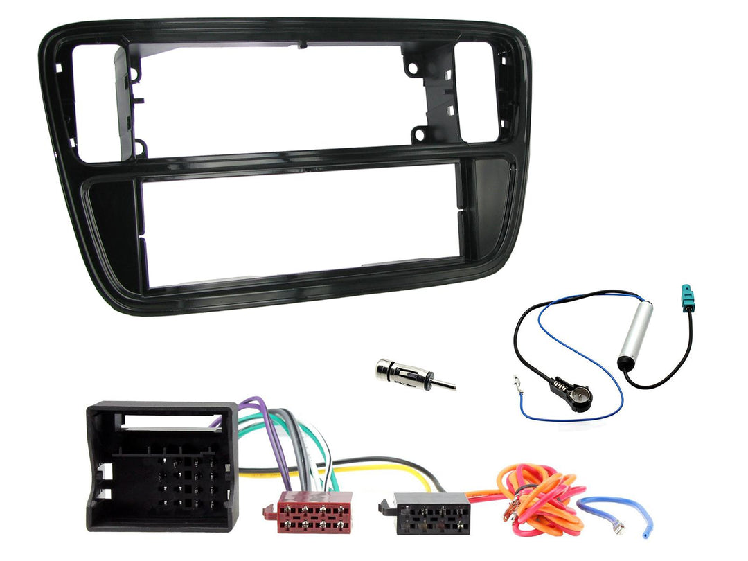 1-DIN KIT for Mii, Citigo og oppover (matt svart)